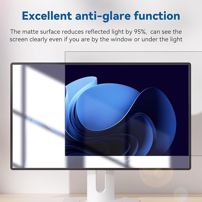 IPROKKO [2-Pack] 24 Inch Computer Privacy Screen Filter for 16:10 Widescreen Monitor, Removable 24in Anti Blue Light Glare Privacy Shield, Anti Spy Security Protector for Hp Dell Asus Acer Samsung