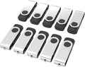 USB Flash Drives 4GB 10 Pack, Wooolken USB 2.0 Thumb Drives with Keychains Memory Stick USB Drive Pendrive for PC Laptop Computer (Black)