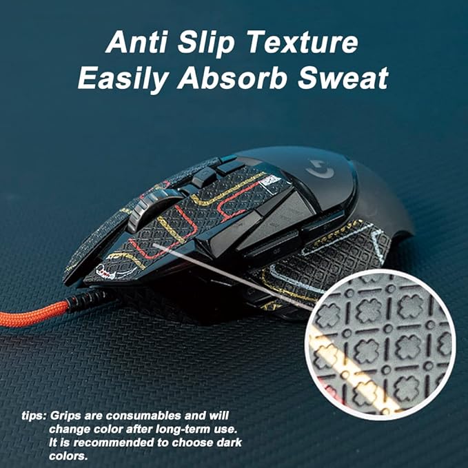 Grip Tape for Lamzu Atlantis Maya - Anti-Slip,Enhanced Control, Sweat Resistance,Improves FPS Gaming Grip & Mouse Protection [Pre-Cut] Printsteam White Black 0.5mm