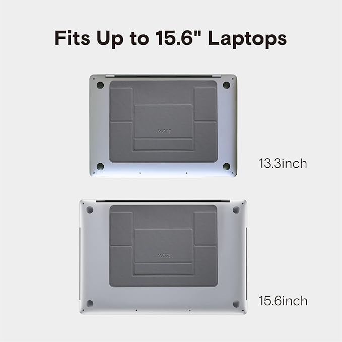 MOFT Laptop Stand for Desk, Adhesive Laptop Stand with 2 Adjustable Viewing Angles, Foldable and Portable Computer Stand Compatible with MacBook Air, MacBook Pro 11"-16", Starry Grey