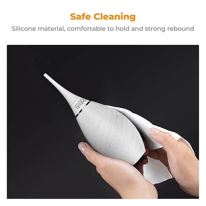 K&F CONCEPT Air Blower, with Long Nozzle/Short Nozzle Switch Design, Single Air Intake Camera Lens Blower, for Digital SLR Lens Sensor LCD Screens Musical Instruments Keyboards Telescope Filters