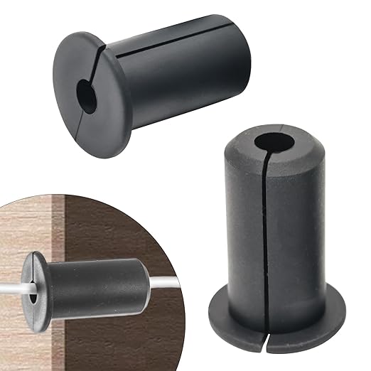 2pc Starlink Cable Grommet 3/4" Silicone Waterproof Wall Hole Pass Through Split Cable Bushings for TV Wire Ethernet Cord, Starlink Cable Routing Kit Accessories,38mm/1.5"Ht, Black