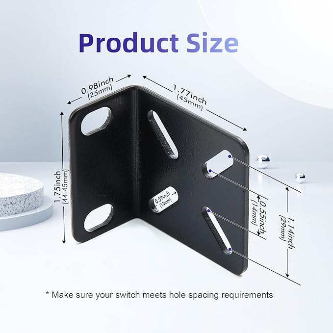 Rack Mount Kit for 17.3 inch Switches, Adjustable Rack Ears for Buffalo Tech, Cisco, NETGEAR,Dell, D-Link, Linksys and TRENDnet Products, Adjustable Hole Distance 14-29mm