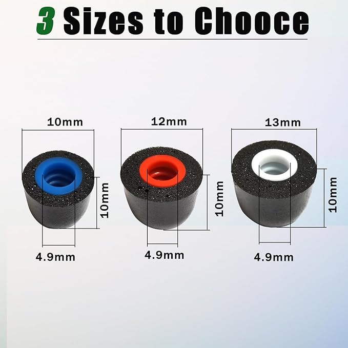 Memory Foam Tips Replacement Ear Tips Fit 5mm-7mm Anti-Slip Isolation Noise - Image 4