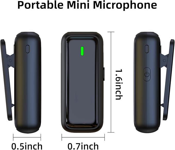 Wireless Microphone for iPhone Android Lav Mic USB C Lavalier Microphone Type C - Image 9