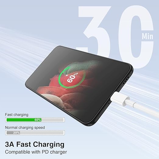 3-Pack 1FT 60W USB C to USB C Cable, Type C Fast Charging Cable for iPhone 16 15 Pro Plus Pro Max，for Galaxy S24 S23, for iPad Pro/Air, for MacBook Pro/Air and More