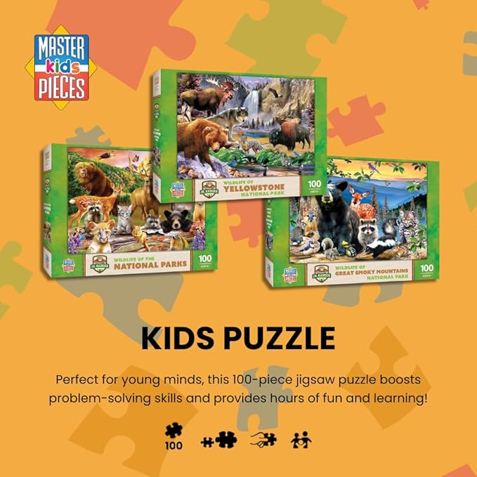 MasterPieces 100 Piece Licensed Jigsaw Puzzle for Kids - Smokey Bear - 14"x19"
