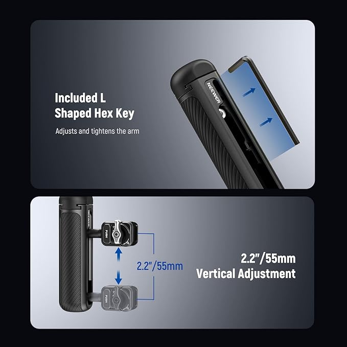 NEEWER PA082 S25 Ultra Phone Cage Holder for Recording Filming with 2X Handle, 67mm Filter Adapter, 17mm Lens Backplate, T Mount Adapter, Video Rig Stabilizer Compatible with Samsung Galaxy S25 Ultra
