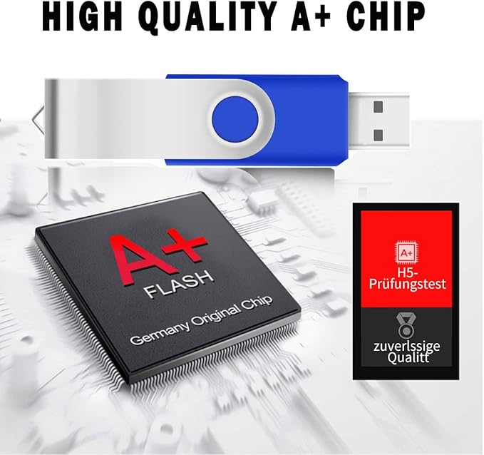 128MB Bulk Flash Drives 50 Pack, EASTBULL USB 2.0 Flash Drives Pack Thumb Drives Bulk for Storage (Blue)