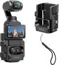 ULANZI PK-06 Expansion Adapter Accessories for DJI Osmo Pocket 3 - Aluminum Protective Cage Metal Bracket Mount with 1/4 Screw Holes/Gopro Adapter/Cold Shoe/Osmo Action Quick-Release