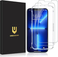 UNBREAKcable Screen Protector for iPhone 16e/iPhone 14/ iPhone 13/13 Pro, Shatterproof Tempered Glass [99.99% HD Clear] [9H Hardness] [Easy Installation Frame] for iPhone 6.1" - 2 Pack