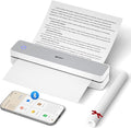 iDPRT Portable Thermal Printer, MT610 Pro Wireless for Travel, 300DPI Bluetooth Inkless Printer Support 8.5" X 11" US Letter& A4&A5 Thermal Paper for Home, Compatible with iOS, Android, Laptop, White
