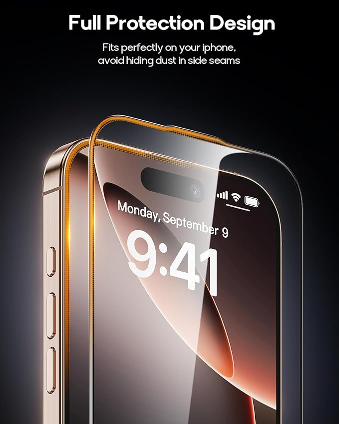 3 Pack for iPhone 14 Pro Max Tempered Glass Screen Protector, Dust Free CABIN, Auto Positioning, Bubble Free, High Definition, Easy Installation,9H+ Hardness