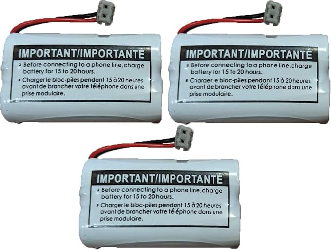 JustGreatDealz Battery BT-1007 BT1007 BT904 BT-904 BT1015 BT-1015 BBTY0651101 BBTY0460001 BBTY0510001 BBTY0624001 BBTY0700001 HHR-P506 HHR-P506A Compatible with Uniden Telephones (3-Pack)