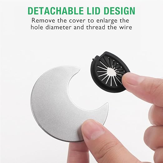 10 Pcs Desk Grommet 2-3/8" / 60 mm, Desk Cord Hole Cover, Cable Grommet ABS Plastic, Desk Hole Grommet for Home & Office Pc, Detachable Cable Cord Organizer-Silver Sand