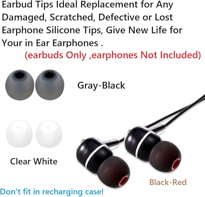 Earbud Replacement Tips Silicone Earbud Tips Headphone Earbud Tips Ear Gels Fit - Image 5