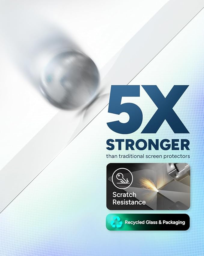 ZAGG Glass Elite Google Pixel 9 Pro XL Screen Protector – Ultra-Strong Tempered Glass with Recycled Content, Fingerprint Resistant, Easy Installation
