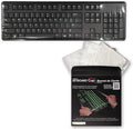 Green Onions Supply[3 Pack] Universal Fully Covered Flat Style 0.025mm Wipeable Superb Tactile Feeling Waterproof Anti-Dust Keyboard Cap Cover for Desktop Keyboard with Numeric Hospital/Dentist Use