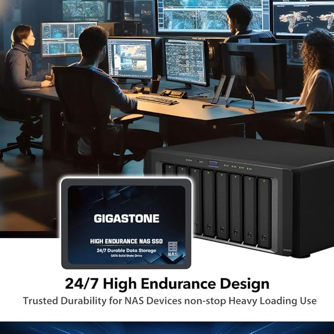Gigastone 1TB NAS SSD Drive (24-Pack) 24/7 Durable TLC High Endurance RAID Data Storage Network Attached Storage 2.5" SATA Internal Solid State Hard Drives