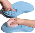 Ergonomic Joint Wrist Support Mouse Pad with Memory Foam Cushion Massage Bump, Carpal Tunnel Pain Relief Mousepad Slope Design for Wrist Rest, 11.8x7.9 in, LightSkyBlue