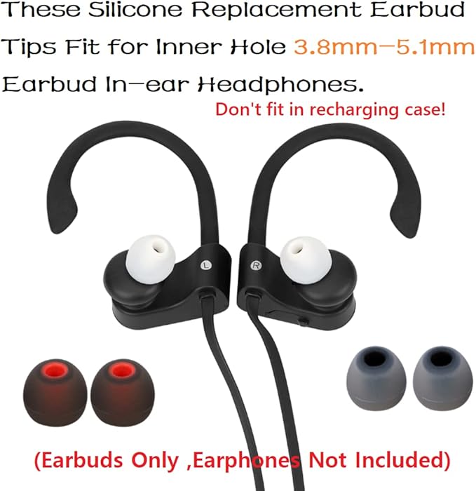Earbud Replacement Tips Silicone Earbud Tips Headphone Earbud Tips Ear Gels Fit - Image 4