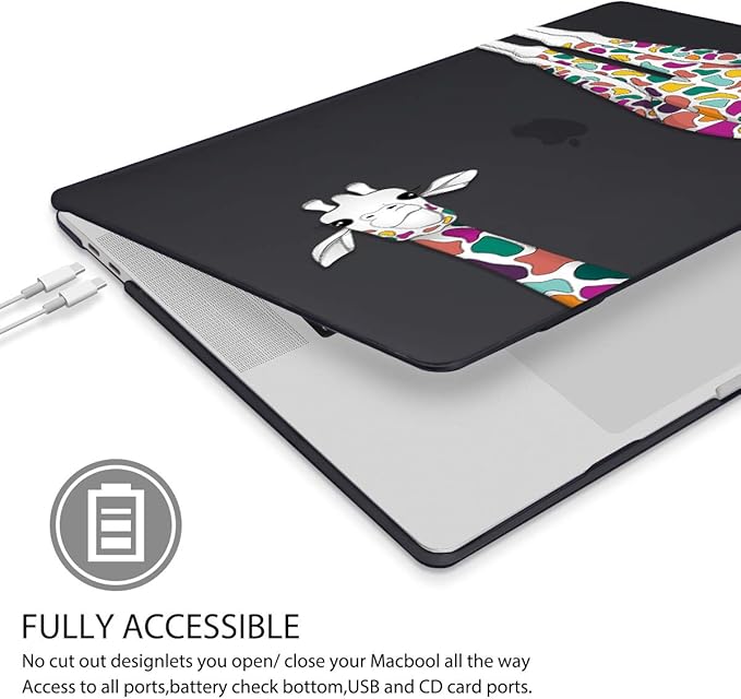 Mektron for MacBook Pro 16 Case A2141 2020 2019 Release, Matte Black Colorful - Image 4