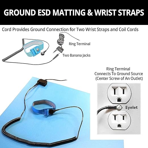 RubberStat Dual Layer ESD Workstation Rubber, Soldering, Cell Phone Repair - 30"x50' Blue