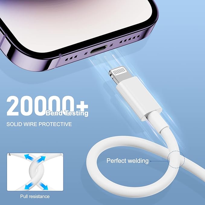3Pack for [Apple MFi Certified] iPhone Charging Cable 3Feet-Lightning to USB Cable Wire - 3 Foot iPhone USB Charger Cords for Appe iPhone 14 13 12Pro/Pro Max/Xs Max XR X 8 7 6 5 Plus SE