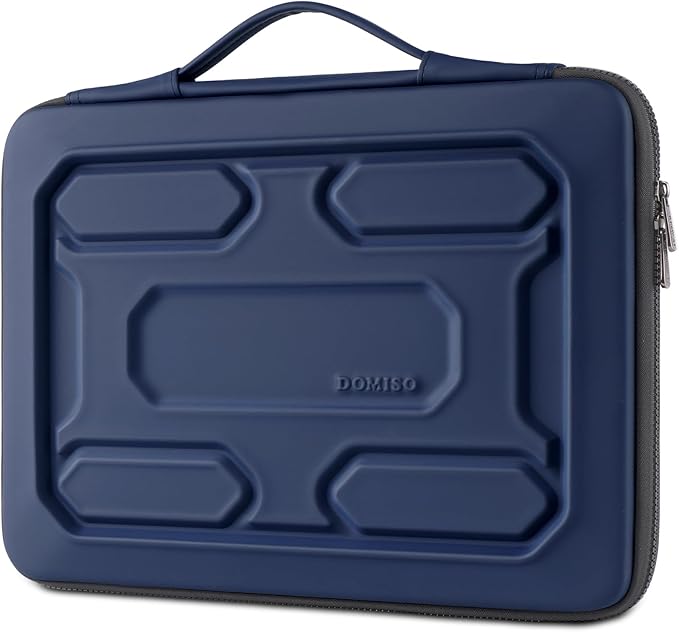 DOMISO 17 inch Laptop Sleeve with Handle Shockproof Waterproof EVA Protective Case for 17.3" ZBook Fury 17.3 G8/MSI GS73VR Stealth Pro/HP Envy 17/LG Gram 17"/ROG Strix GL702VS, Dark Blue