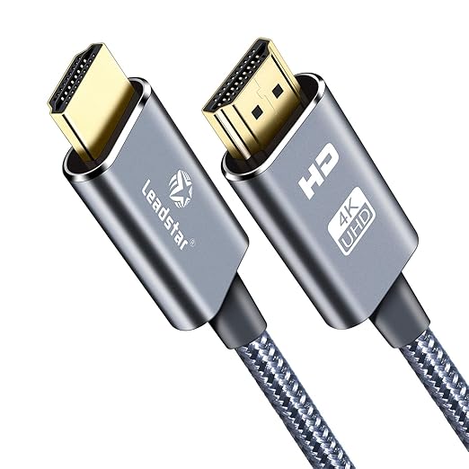 LEADSTAR HDMI Cable 4K 10 ft / 3m, High Speed HDMI 2.0 Cord Braided | 4K@60Hz, Ultra HD, 2160p, ARC, HDR, 3D, HDCP 2.2 | for Xbox, PS5, TV, Laptop, Monitor