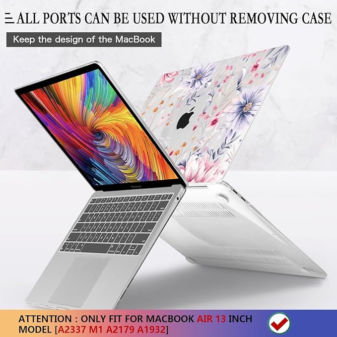 CISSOOK Flower Case for MacBook Air 13 Inch A2337 M1 A2179 A1932 Model - Image 5