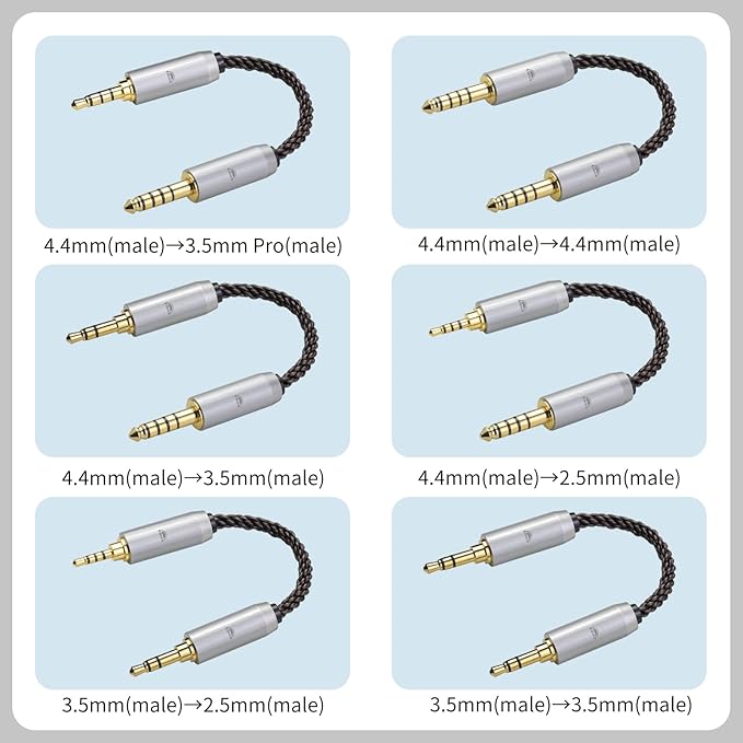 okcsc 3.5MM Male to 3.5MM Male Ultra Short Hifil Male to Male AUX Audio Cable OFC Pair Recording Cable Wire-Breakage-Prevention Design Adoption of 8-Core Braided Structure 5.82 inch
