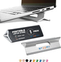 Steepy Laptop Stand for Desk - 3 Heights Computer Riser for Laptop - Adjustable Desk Laptop Stand - Computer Stand for Laptop Compatible with Air, Pro, HP, Dell, Smartphones, Tablets up to 15“ (Gray)