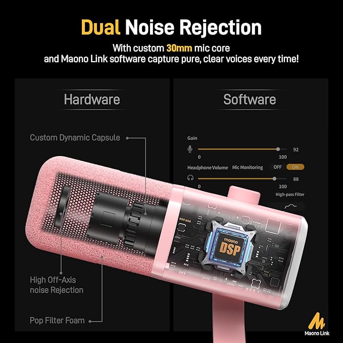 MAONO Dynamic Gaming Microphone: USB XLR Dynamic Computer Microphone - Image 4