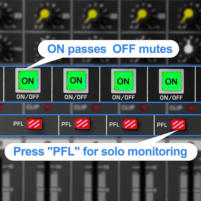 12-Channel Professional Audio Mixer, FX-12usb Mixing Console with XLR Inputs, Bluetooth, 99 DSP Effects, MP3, USB Interface for Podcast, Music, Recording, PC 13.39"x3.54"x18.90"inches