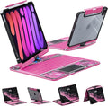 KARTICE Case with Wireless Keyboard Compatible with iPad Pro 11 2024 11 inch, Multi-Touch Trackpad, 7 Color Backlight, 360° Rotating Stand with Pencil Holder for iPad Pro 11, Excludes iPad and Pencil