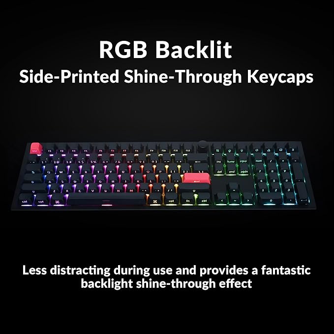 Keychron Q6 Max QMK/LUANCHER Wireless Bluetooth/2.4GHz/USB-C Wired Custom Mechanical Keyboard, Full Size Programmable Knob RGB Backlit Hot-Swappable Gateron Banana Switch for Mac Windows Linux - Black