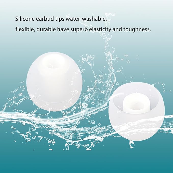 Earbud Replacement Tips Silicone Earbud Tips Ear Bud Covers Fit Most in-Ear - Image 5