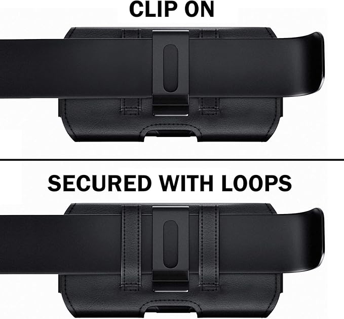 DeBin Case for Samsung Galaxy S25+ Plus, 5G S24+ S23+, S22+, S21+, S20+ S10+ S8+ S9+, S23 FE, S21 FE, A20, A30, Cell Phone Belt Holster Clip Carrying Pouch Holder Cover (Fits Otterbox Commuter) Black