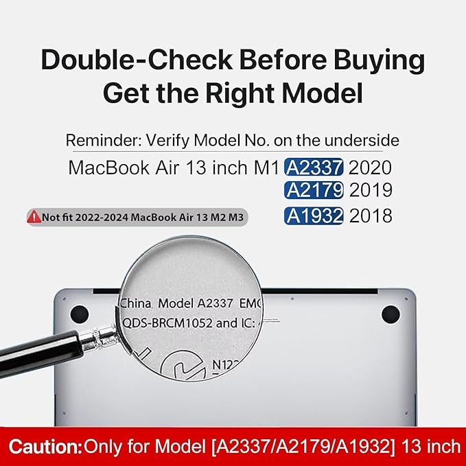 CISSOOK Compatible with MacBook Air 13 inch Case M1 Chip 2021 2020-2028 Release - Image 2