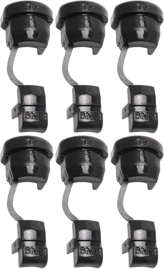 HJ Garden 10pcs Wire Cover Round Cable Wire Strain Relief Bush Grommet Round Strain Relief Bushing Electric Cable Protection Cord Buckle, Black