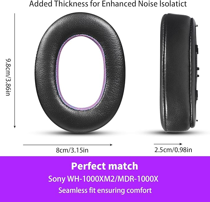 Sheepskin Replacement Earpads for Sony WH-1000XM2/MDR-1000X, Durable and - Image 4