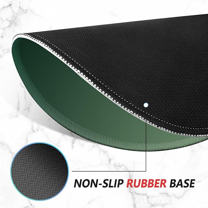 ITNRSIIET Mouse Pad Non-Slip Rubber Base Smooth Surface Stitched Edges Waterproof Durable Compatible with All Mice for Office & Gaming, Desk Accessory, Diameter 8.7 inch, Forest Gradient