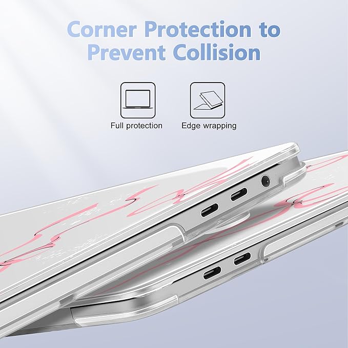 for MacBook Pro 16 inch Case 2019 2020 Release Model A2141, Plastic Hard Shell Cover with Keyboard Cover & Screen Protector for MacBook Pro 16 inch with Touch Bar & Touch ID, Star Bow
