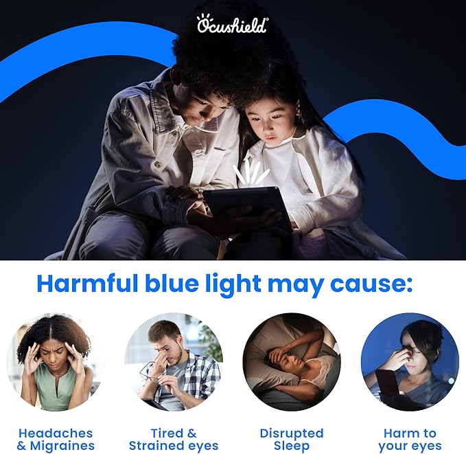 Ocushield Anti Blue Light Tempered Glass Screen Protector for Apple iPad Mini 4/5 (8") - Blue Light Filter for iPad - Anti Glare - Protect Your Eyes & Improve Sleep