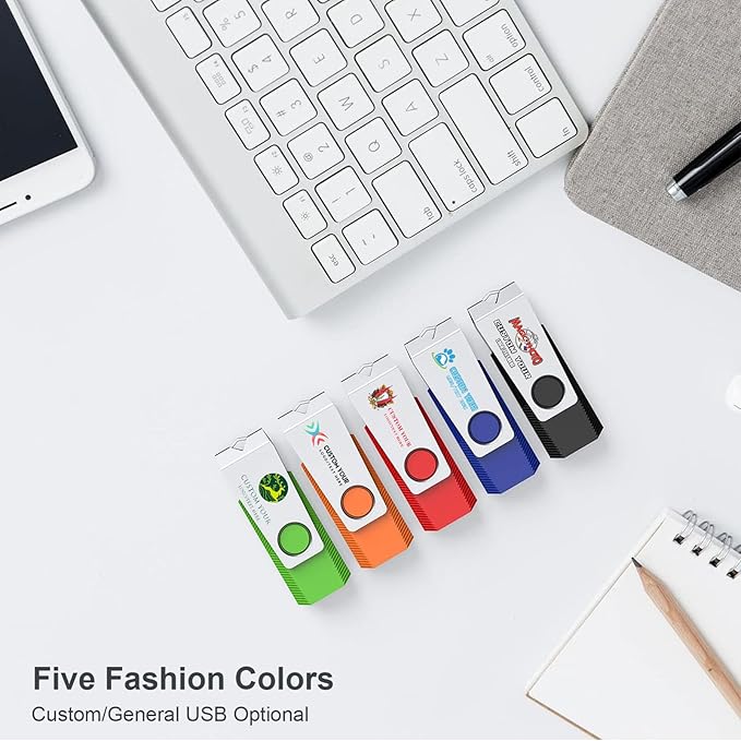 16GB Flash Drive, Thumb Drive USB 2.0 Memory Stick with Lanyards Swivel USB Stick for Portable Data Storage and Backup