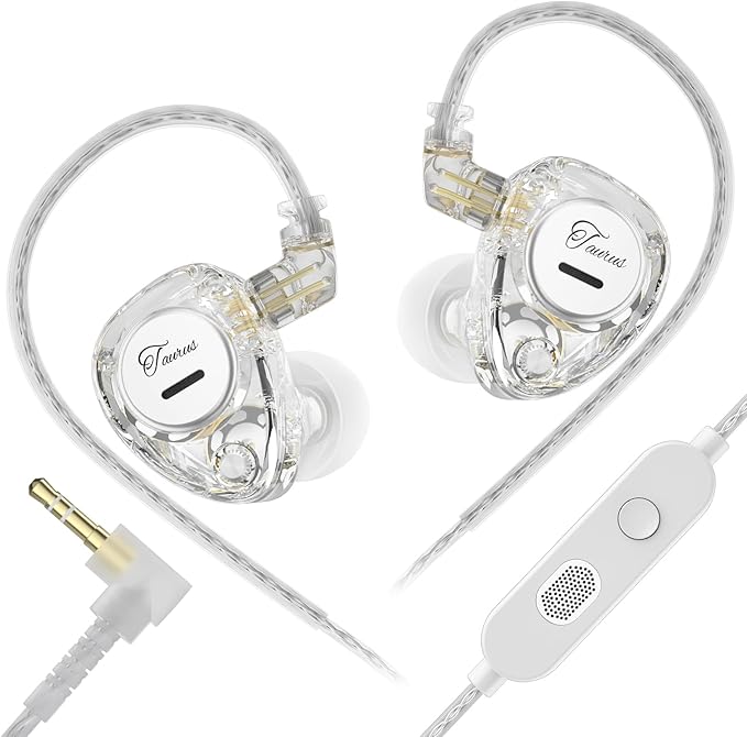KZ Taurus in Ear Monitor Headphones, Horizontal 2DD Gaming IEM Earbuds Wired in Ear Headphones, Noise Cancelling Ear Buds Sound Localization in-Ears for Singers Musicians Audiophiles