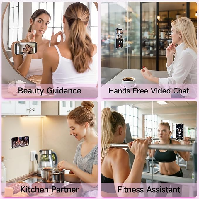Silicone Suction Phone Case Mount, Non Slip Suction Cup Phone Mount, Phone Accessories Holder for Selfies and Videos, Silicon Adhesive Phone Stand Sticky for Cell Phone Lavender