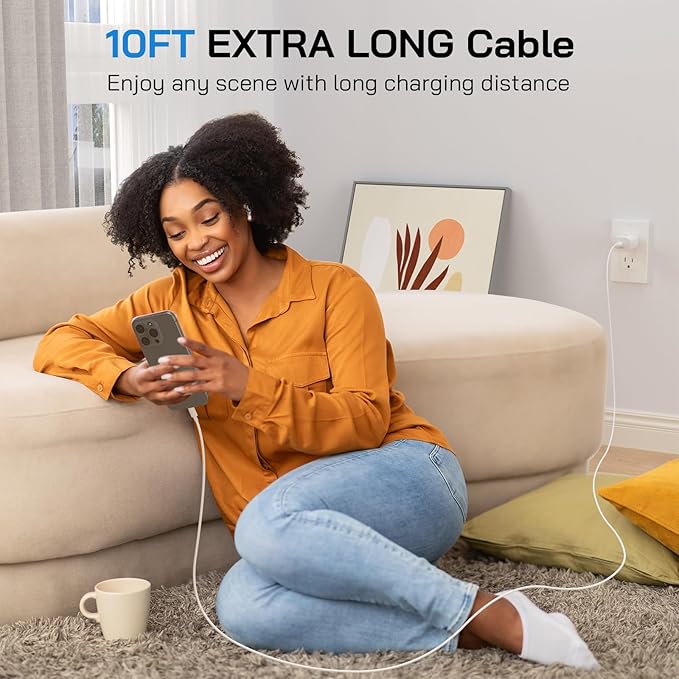 30W USB C i Phone 16 15 Charger Fast Charging, 2PACK Wall Charger for iPhone 16 15 Pro Max Charger Cord 10FT Fast Type C Charger Block for iPhone 16/16 Pro/15 Plus/15 Pro/15 Pro Max,i Pad Pro/Air/Mini