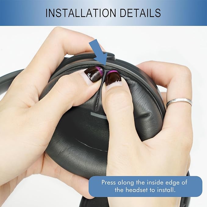 GEVO Replacement Ear Pads for Bose QC45, Ear Cushions for Bose QuietComfort 45 - Image 3